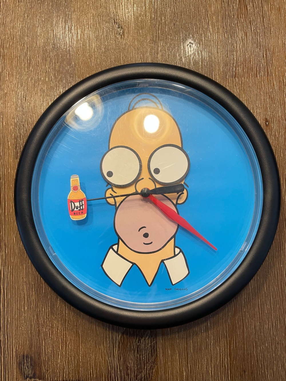 Wesc Blue Wall Clock with Red Hands